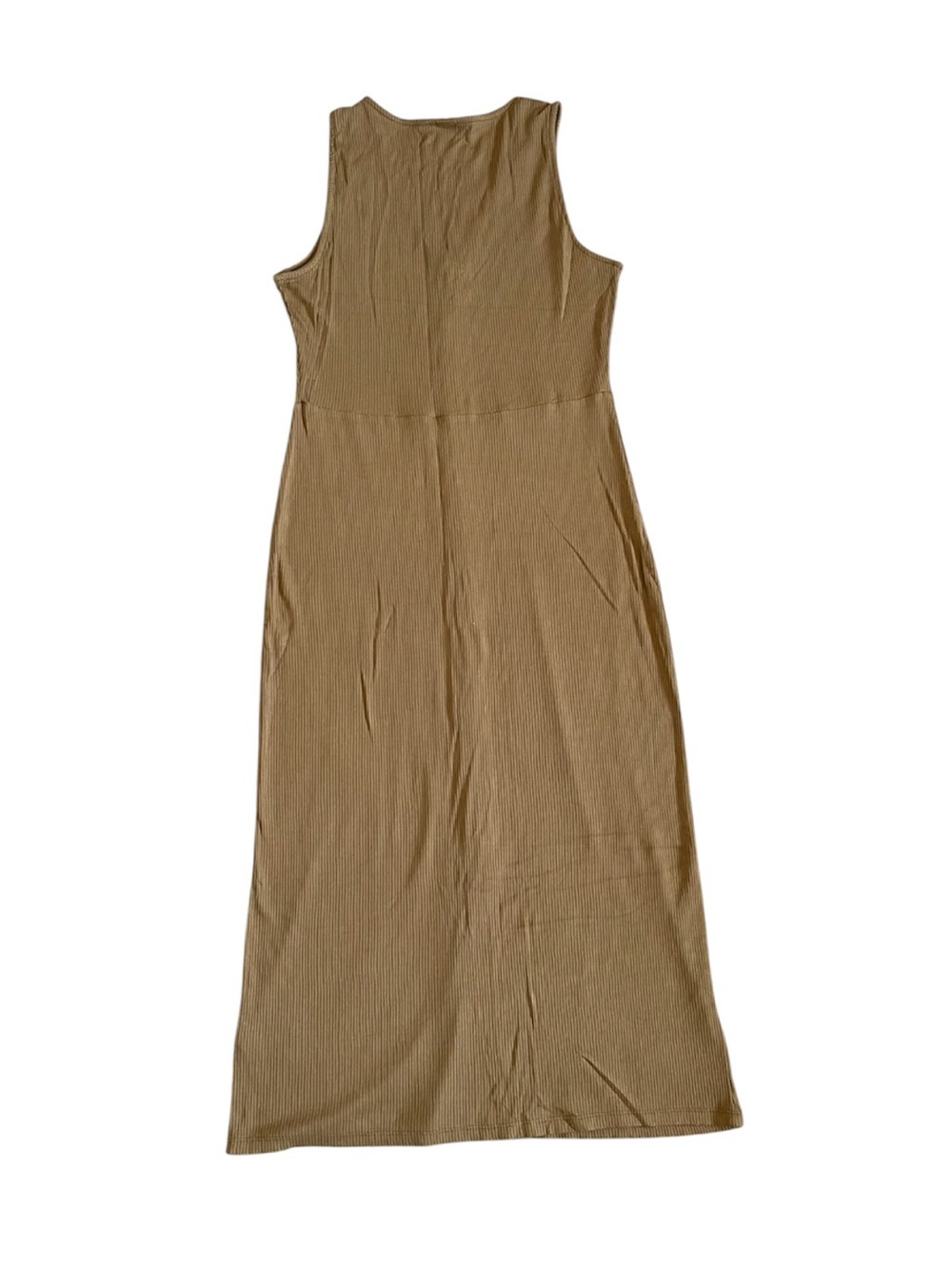 Sleeveless Button-Front Maxi Dress in Olive Brown - Picture 3 of 7